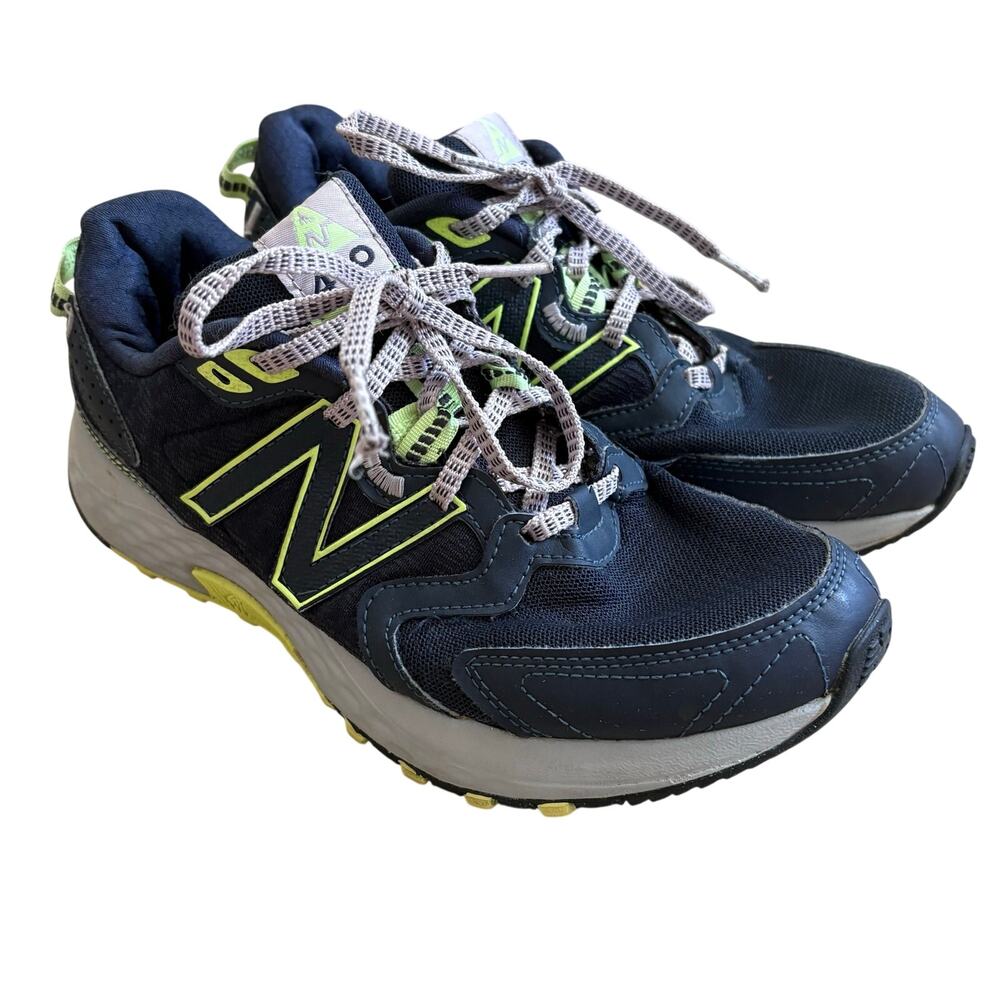 New Balance Womens 410 V7 Trail Running Shoes WT410LP7 7.5 D Wide Blue Green